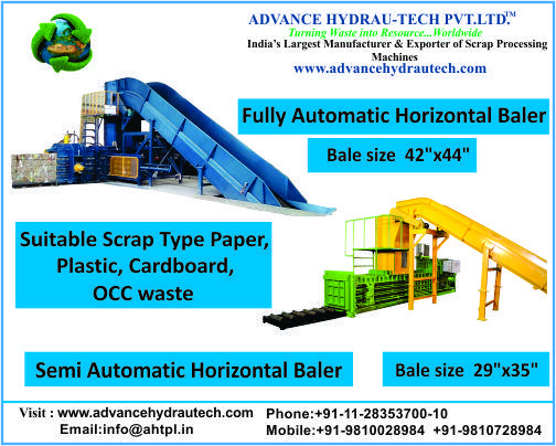 Automatic Horizontal Baler -  High Volume PaperCardboard Waste