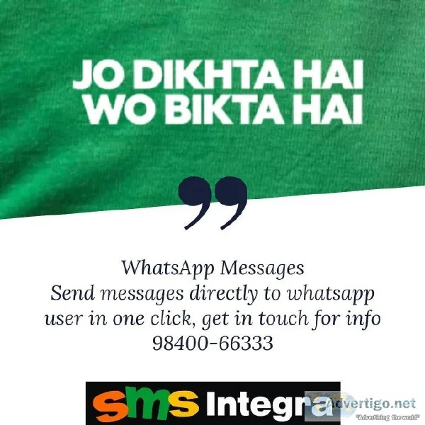 SMSIntegra - Bulk Whatsapp Messaging