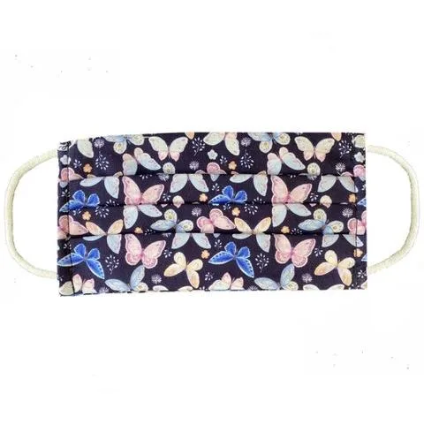 Maskd Ltd Pink Vintage Floral Print Mask fashionable reusable fa