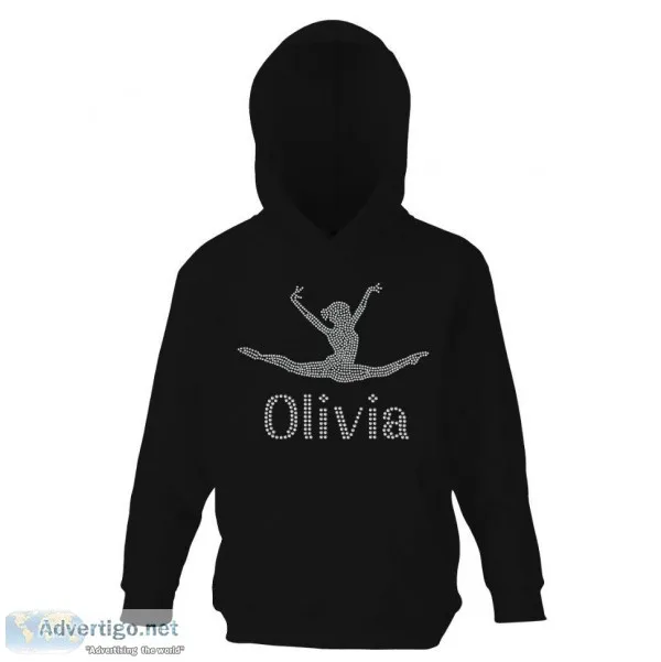 Personalized Girls Jump Splits Hoodie- Varsany