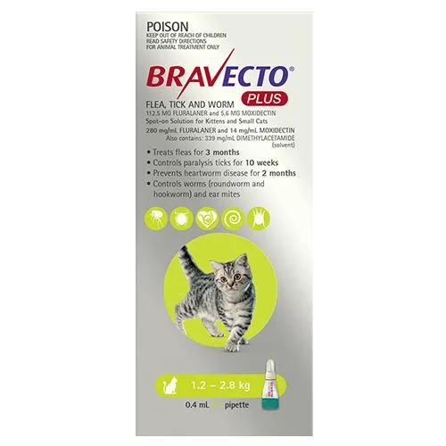 BRAVECTO PLUS - MULTI-SPECTRUM SPOT-ON TREATMENT FOR CATS