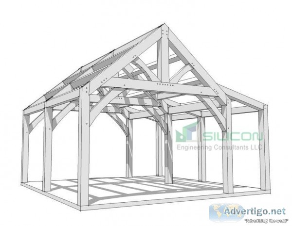 Timber Frame Shop Drawings Services Iowa - Silicon Engineering C