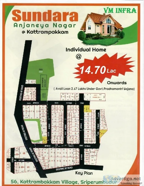 1 bhk individual house for sale in sriperumbudur