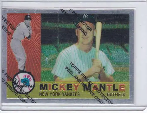 Mickey Mantle 1996 Topps Mantle Finest Commemorative 1019
