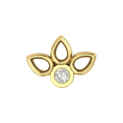 Dishis Designer Jewellery Gold and Diamond Nosepin B2B Export Je