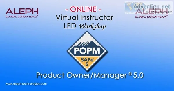 Product Owner  Product Manager  SAFe 5.0  Virtual Instructor Led