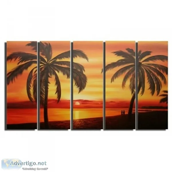 TROPICAL SILHOUETTES CANVAS WALL ART