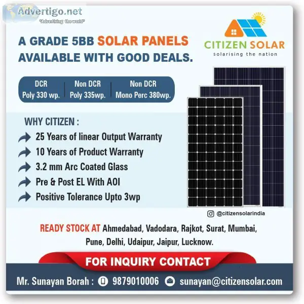 Citizen - A Premium Quality Solar PV Modules