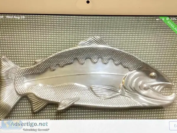 Vintage Wilson Co. Aluminum Fish Shaped Platter