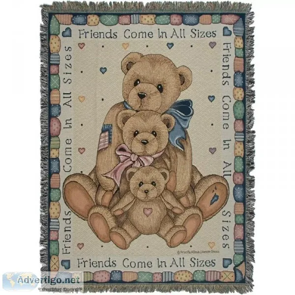 FRIENDS COME IN ALL SIZES AFGHAN THROW