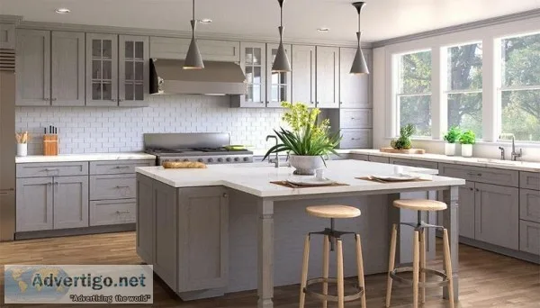 Nova Light Grey Shaker Vanity Cabinet For Sale