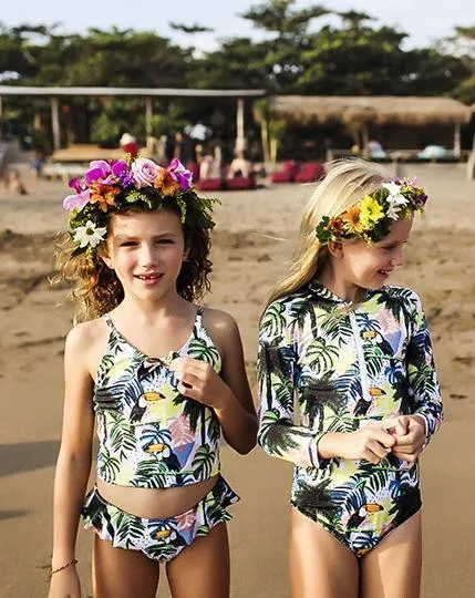 Toucan-can Bashie &ndash Girls Bathing Suit Rashie