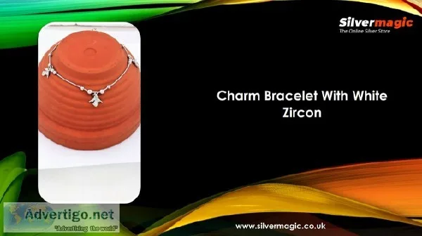 Charm Bracelet With White Zircon