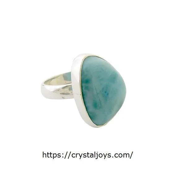 Buy larimar 30mm sterling silver ring
