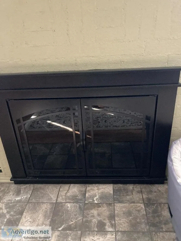 Fireplace doorsscreen grate tools bin