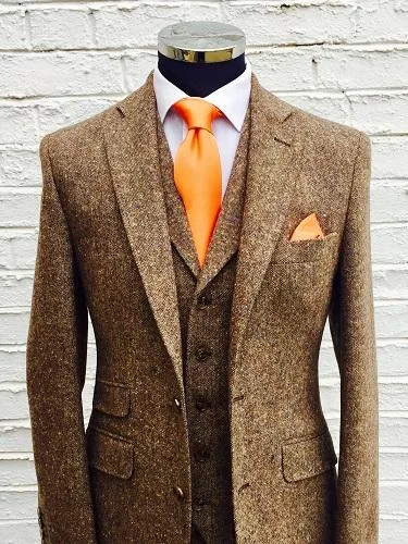 Brown Tweed Three Piece Suit &ndash Fogarty