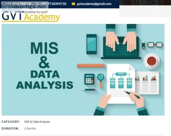 Join Advanced Excel and MIS Data Analyst Course in Noida - GVT A