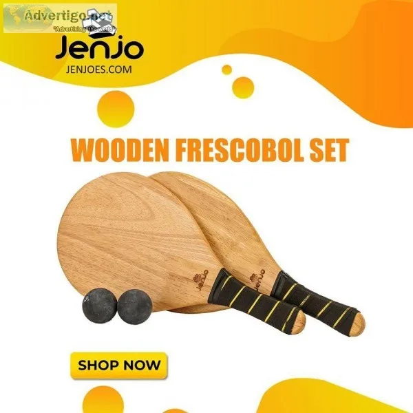 Wooden Frescobol Set  Perfect for Outdoor Fun  Jenjo Games - Aus