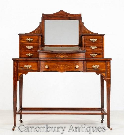 Buy Victorian Bonheur Du Jour Desk Writing Table Rosewood 1880 O