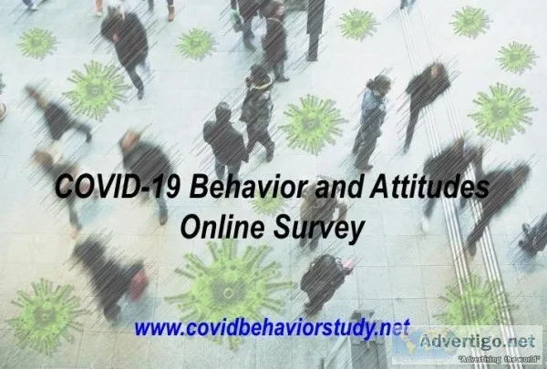 Do an online survey of pandemic behavior and attitudes for 8-46 