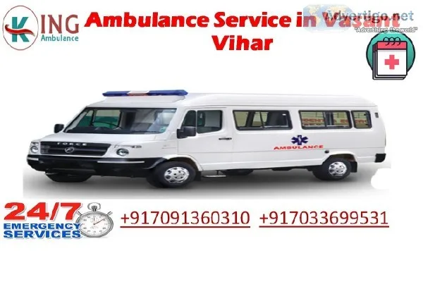 Get King Ambulance Service in Vasant Vihar with Medical Support
