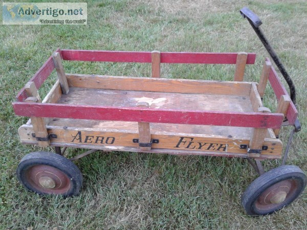 VINTAGE COLLECTABLE ANTIQUE AERO FLYER WAGON