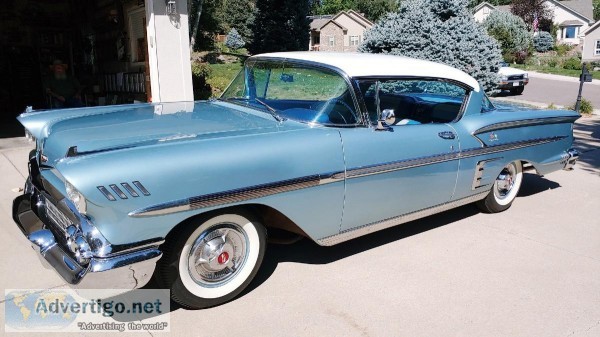 1958 Chevrolet Impala Hardtop Sport Coupe wOriginal V-8 348 Tri 