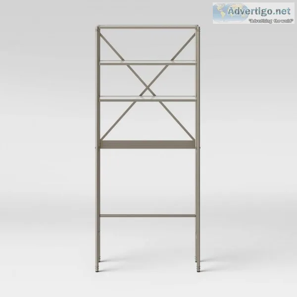 MetalGlass Etagere Brushed Nickel - Threshold