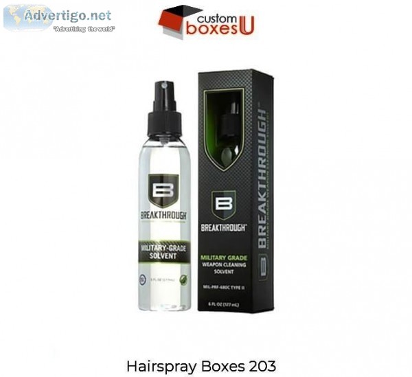 Custom Hairspray Boxes Wholesale for Packaging Make Your Own