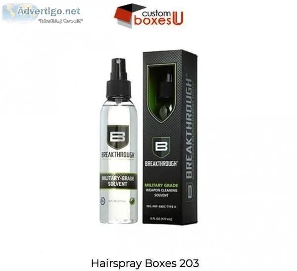 Custom Hairspray Boxes Wholesale for Packaging Make Your Own