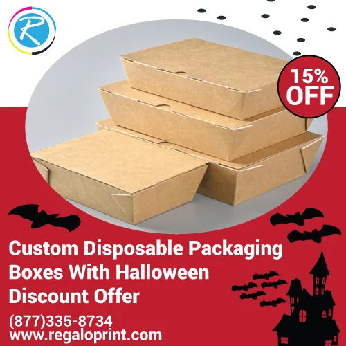 Customized disposable packaging boxes with 15% halloween discoun