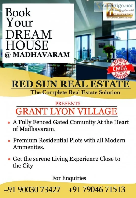 PLOTS FOR SALE AT MADHAVARAM CHENNAI