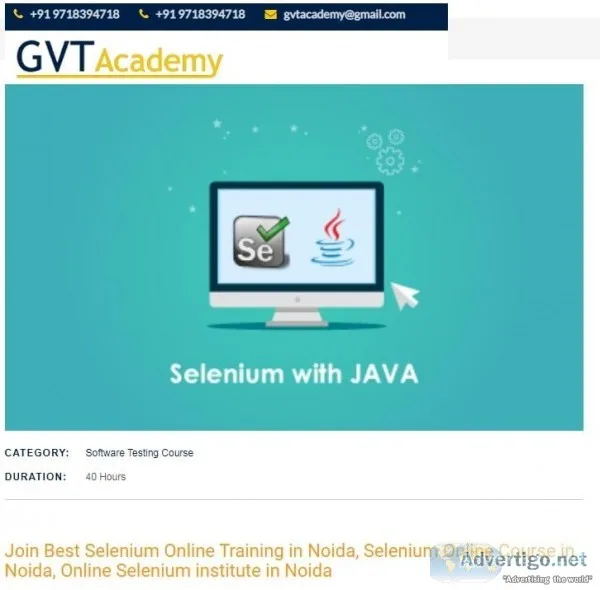 Best Software Testing Training in Noida - GVT Academy