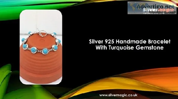 Silver 925 Handmade Bracelet With Turquoise Gemstone