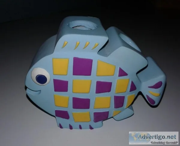 HAPPY CREATURES FISH TOOTHBRUSH HOLDER-NEW