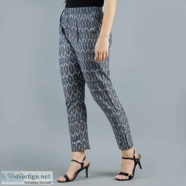 Handloom Ikat Cotton trousers