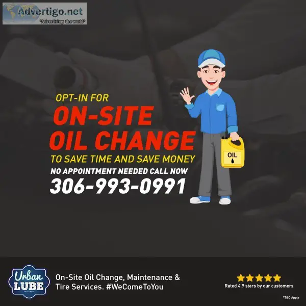 On Site Oil Change In Regina