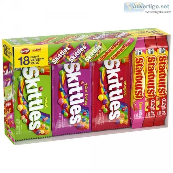 SKITTLES and STARBURST Candy Full Size Variety Mix 37.05-Ounce 1