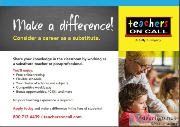 Now Hiring  Substitute Teachers and Paraprofessionals