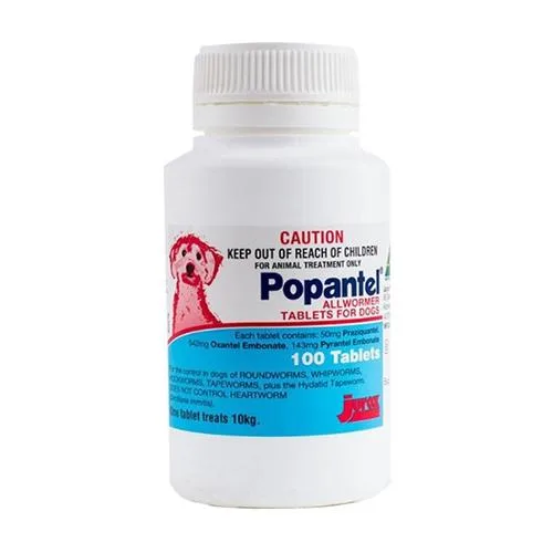 POPANTEL ALLWORMER TABLETS FOR DOGS