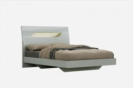 Buy Lelita Light Grey High Gloss Double Bed