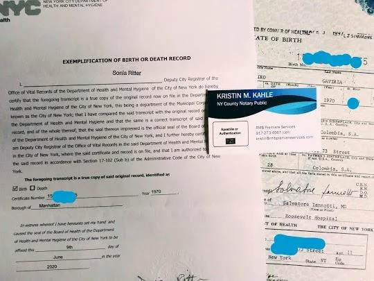 NYC BIRTH CERTIFICATE APOSTILLE SERVICES