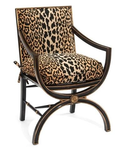 John Richard Armchair With &Eacuteglomis&eacut e Arabesque Back 