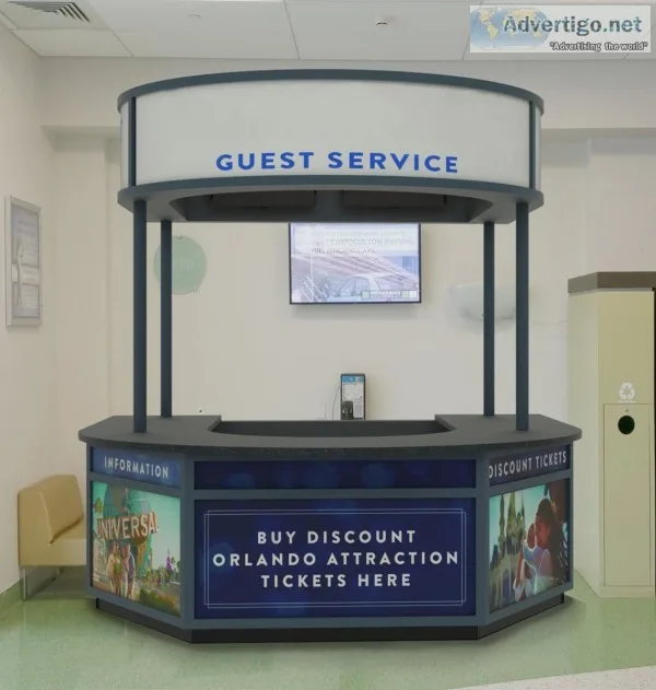 Multipurpose Backlit Display Booth  Island  Kiosk