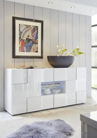 &gtHigh End Look White High Gloss  Italian Furniture