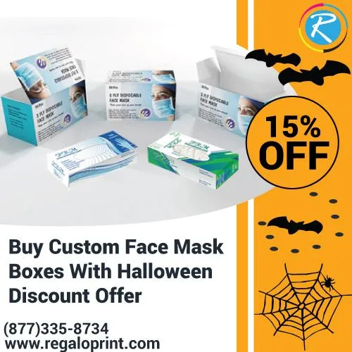 Buy Custom Face Mask Boxes With 15% Halloween Discount Offer &nd