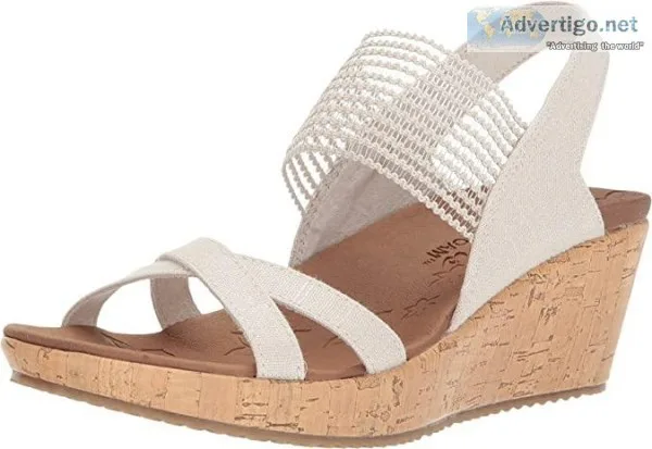 Skechers Women s Beverlee - High Tea Wedge Sandal