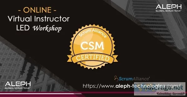 Certified Scrum Master  Scrum Alliance  Virtual Instructor Led w