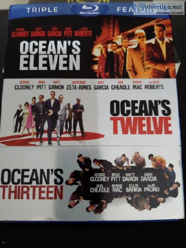 Ocean s Eleven  Twelve  Thirteen triple feature Blu-ray
