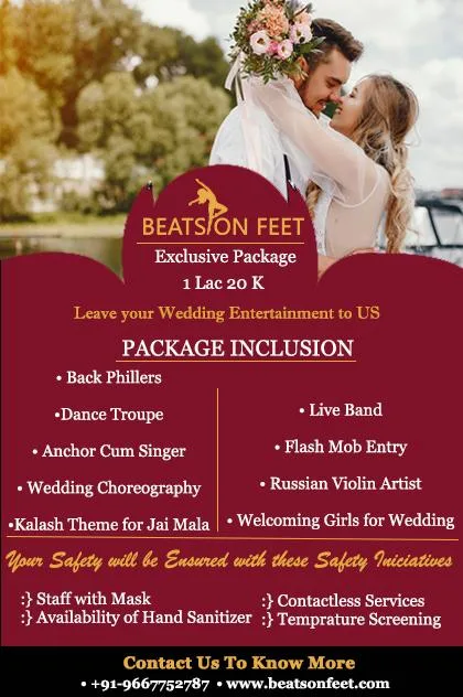 Wedding Dance Choreographer in pitampura  Beats on feet